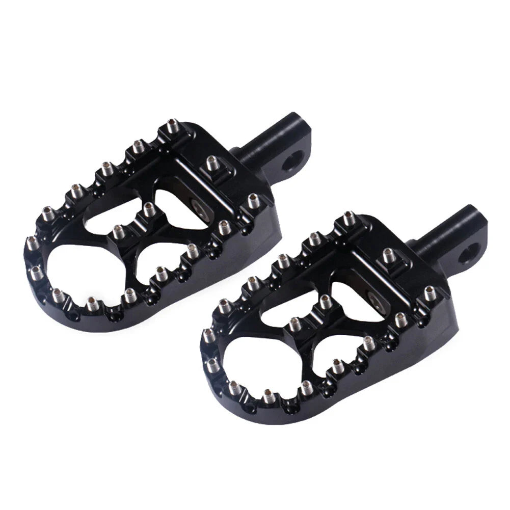 Black CNC Wide MX Style Foot Pegs for Harley Sportster Softail
