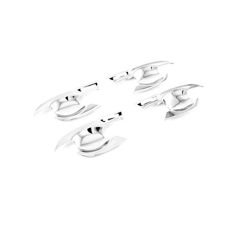 Carbon Silver Door Handle Bowl Cup Cover Trim for Nissan Navara NP300 (15-21)