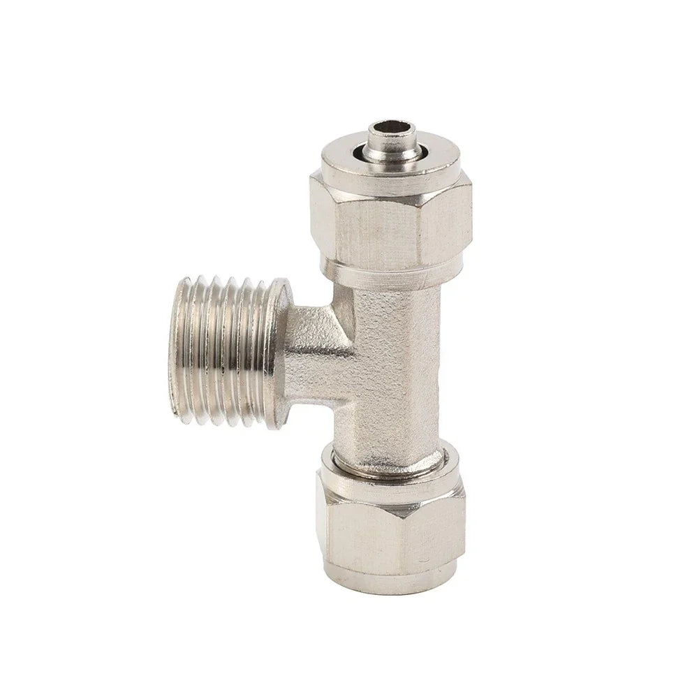 3 x Lock Cylinder Air Pipe Tee Joint 6mm for Tire Changer