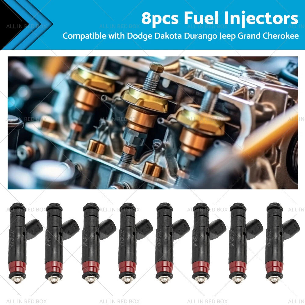 8PCS Fuel Injectors for Dodge Ram, Jeep Grand Cherokee (2001-2003)