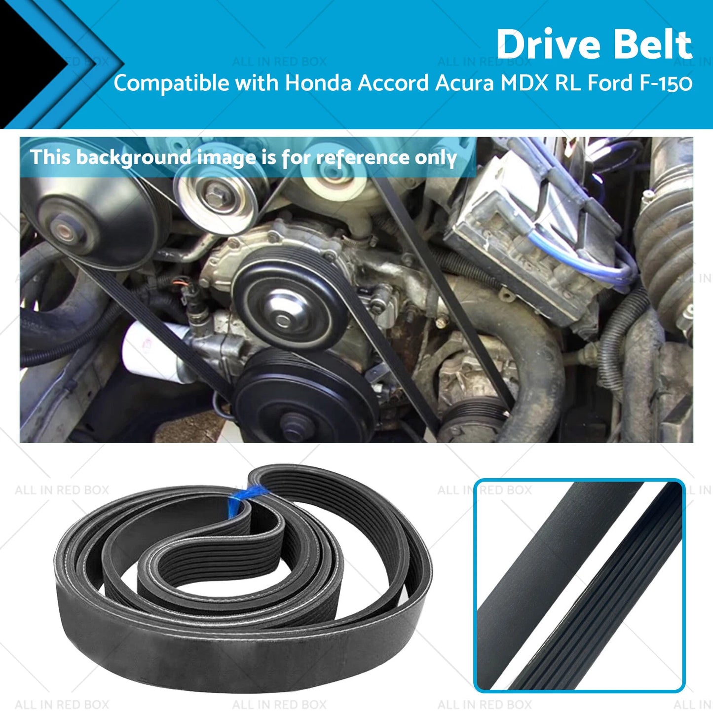 Drive Belt 6PK2135 for Ford Mustang, Honda Acura TL MDX RL 3.7L (98-15)