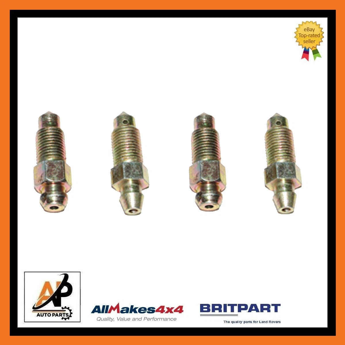 Brake Bleed Screw Nipples (x4) Replacement for Land Rover Defender (2007–2016)