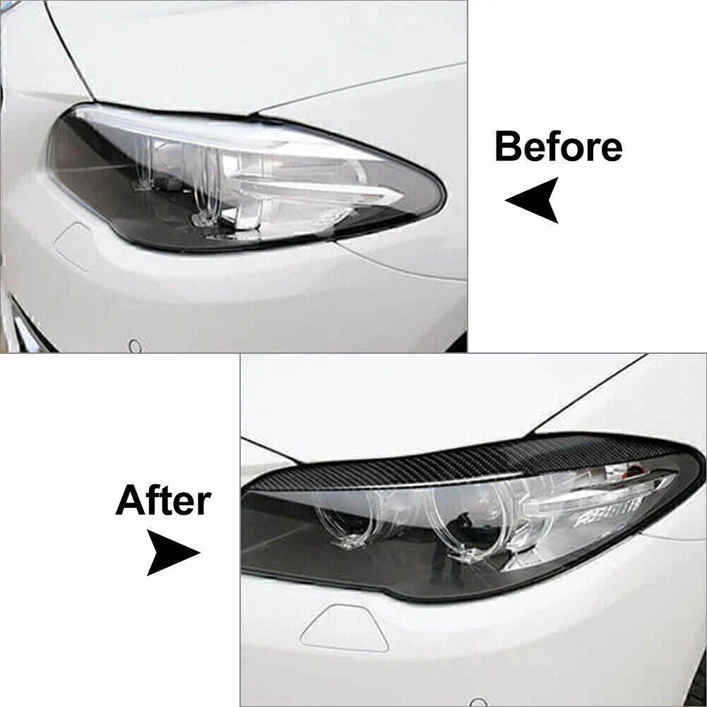 Carbon Fiber Headlight Eyelid Covers for BMW 5 Series (2011-2017)