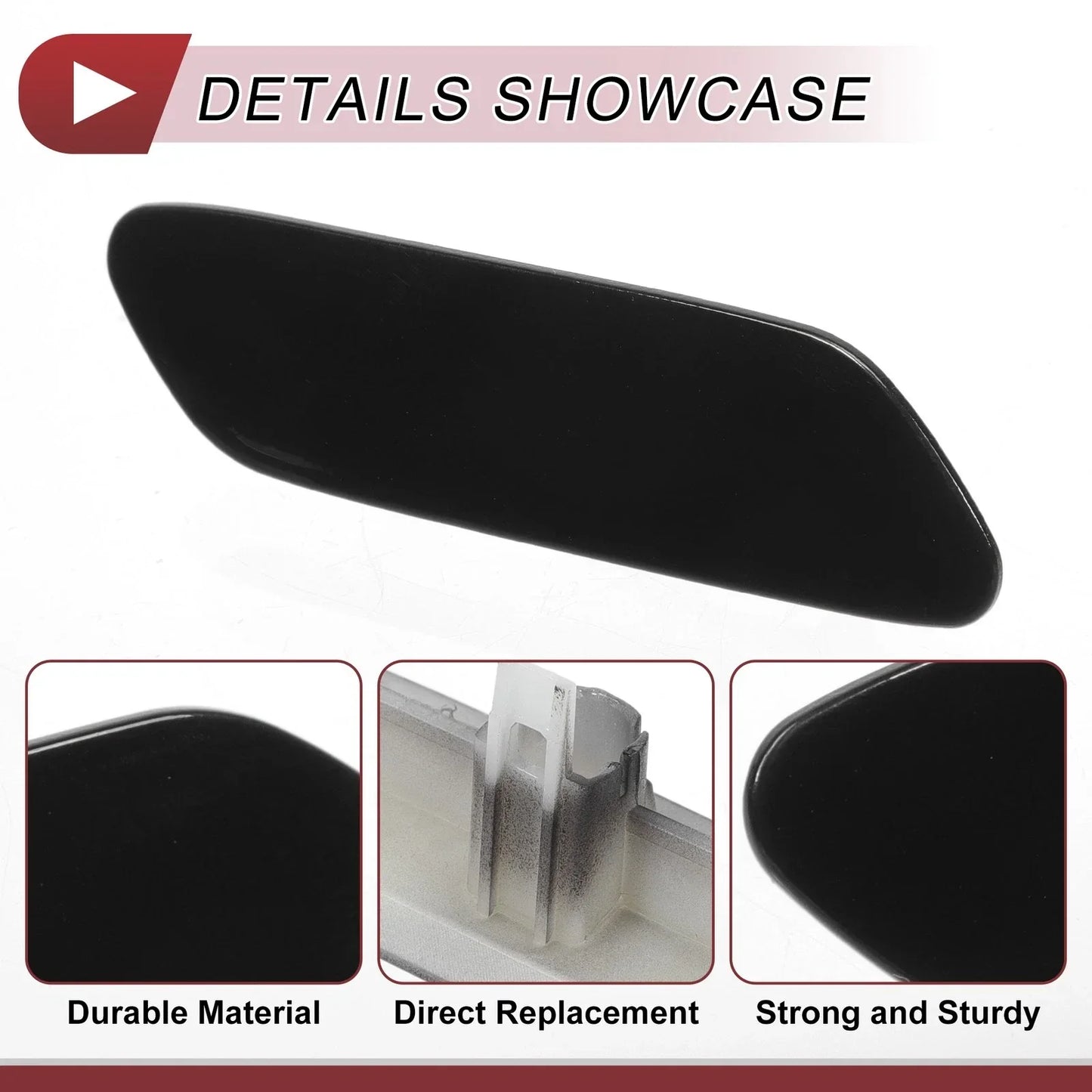 Front Right Washer Nozzle Cover for Lexus RX350 (2016-2019) Black 1 x Cap