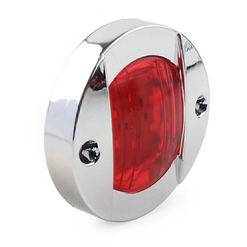 12V LED Round Red Side Marker Lights for Truck Trailer RV Boat
