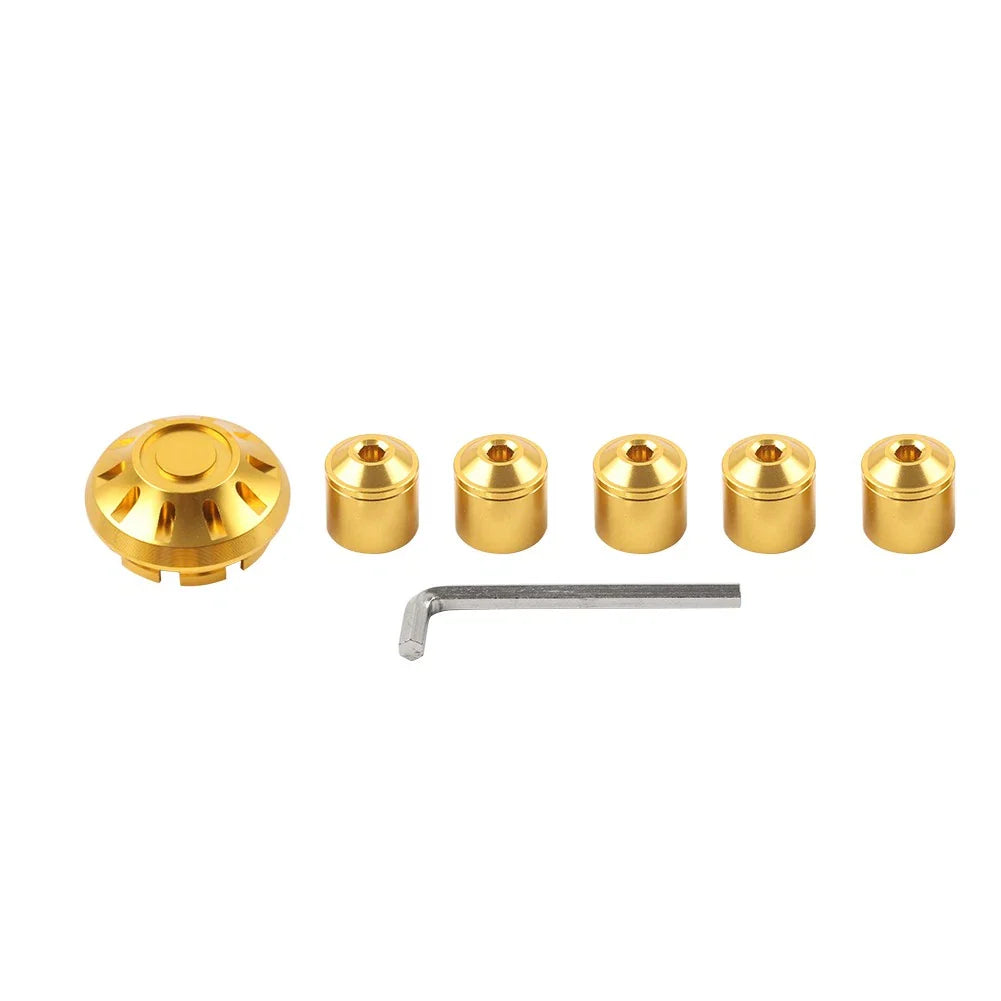 Gold Front Hubcap Screw Wheel Cover for Vespa Primavera/Sprint 150 (13-21)