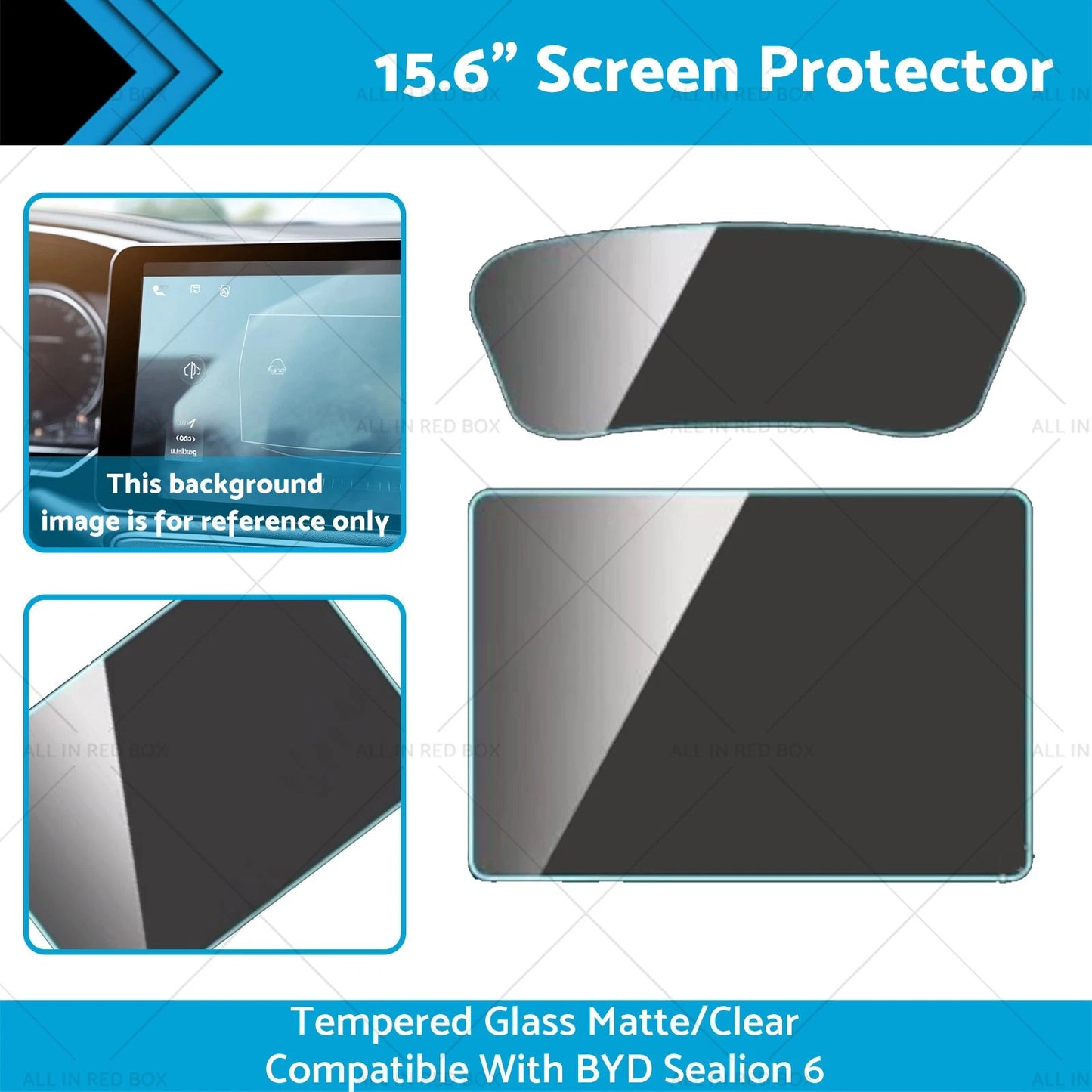 15.6" Tempered Glass Screen Protector for BYD Sealion (2023)