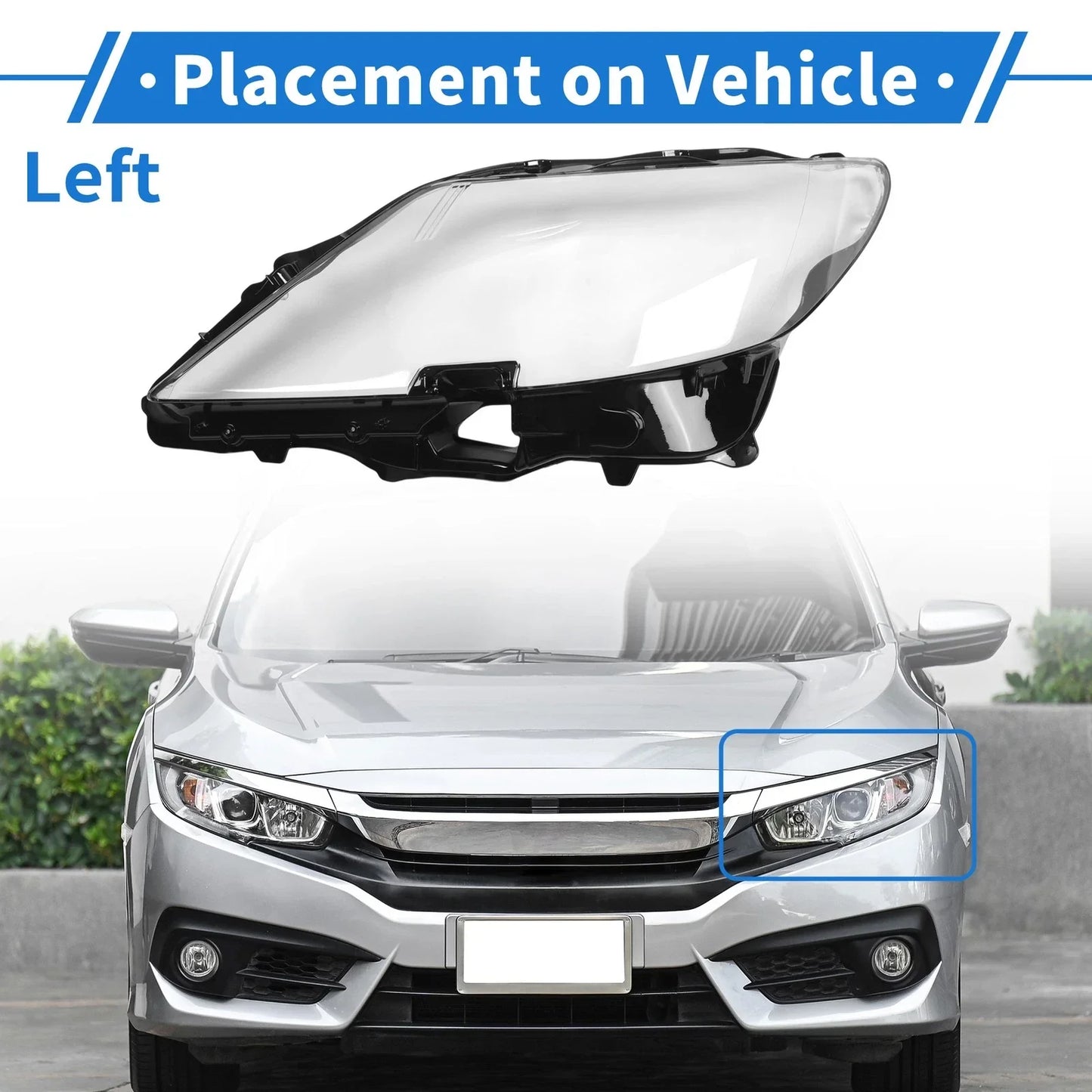 Car Front Left Headlight Lens Cover for Lexus LS460 (2007-2009)