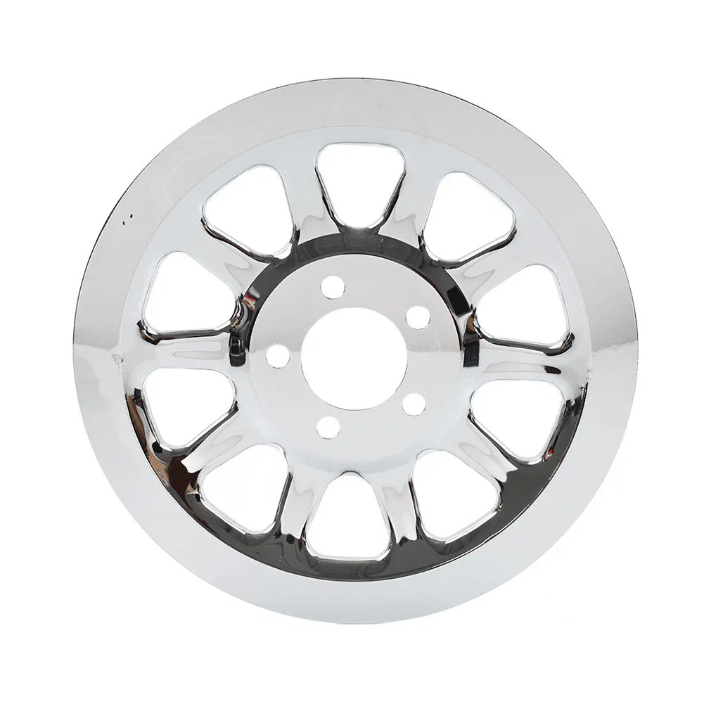 Chrome Outer Rear Pulley Cover Insert for Harley Softail Fat Boy (07-17)