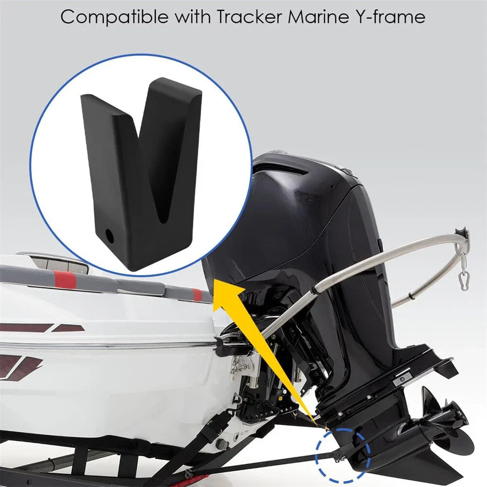 Rubber V-Block Transom Saver W/Hole for Tracker Marine Y-Frame (Fits 181440)