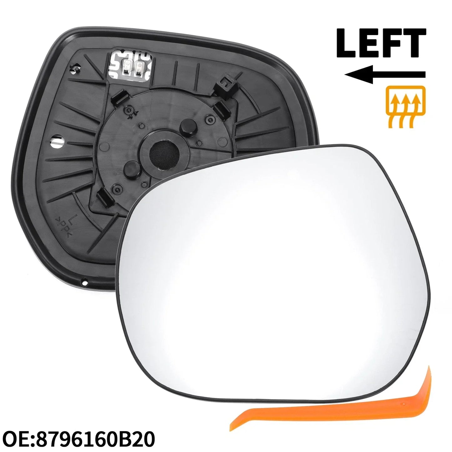 Heated Left Side Mirror Glass for Lexus LX GX (2010-2020)
