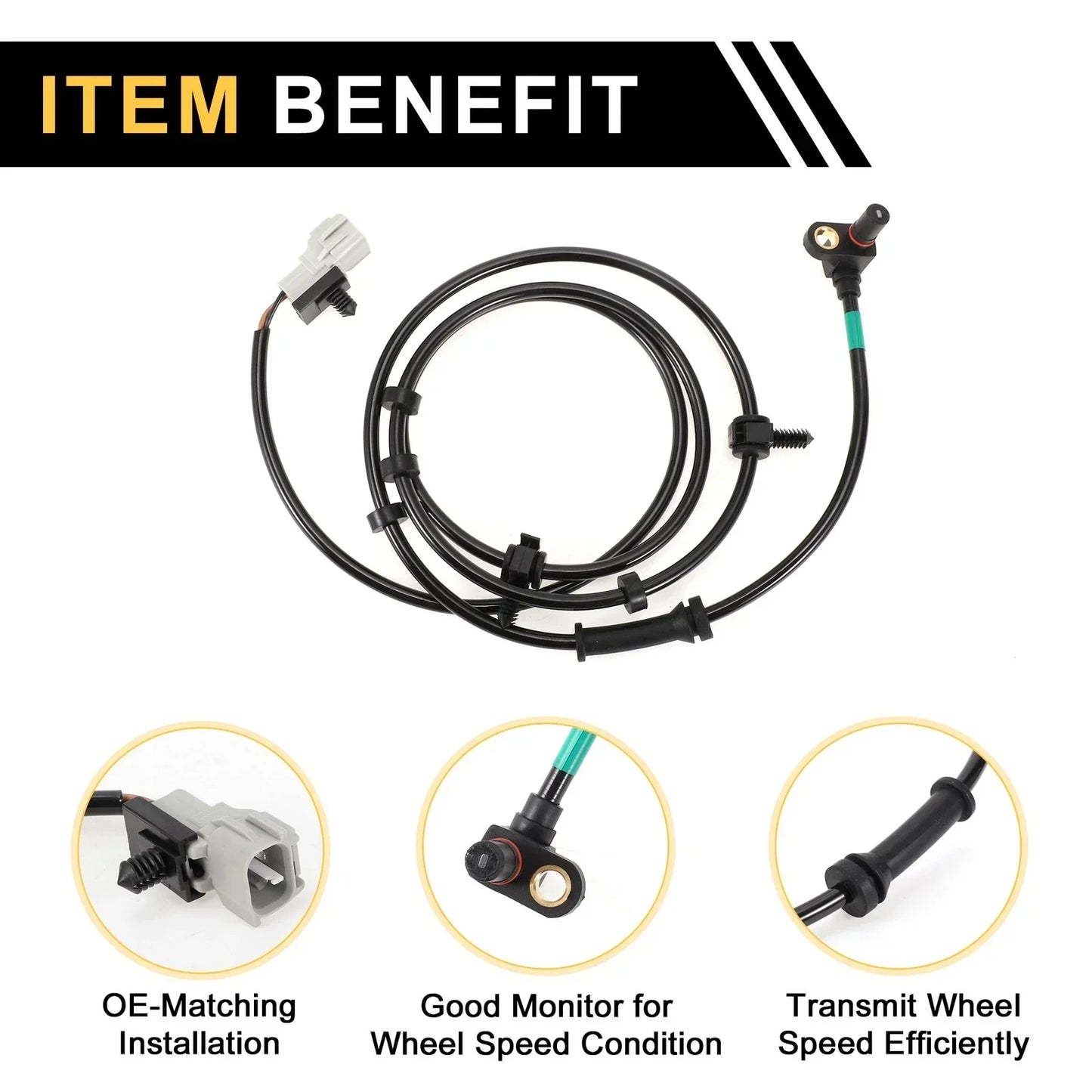 ABS Wheel Speed Sensor for Dodge Ram 2500 Front Left Right (2000-2002)