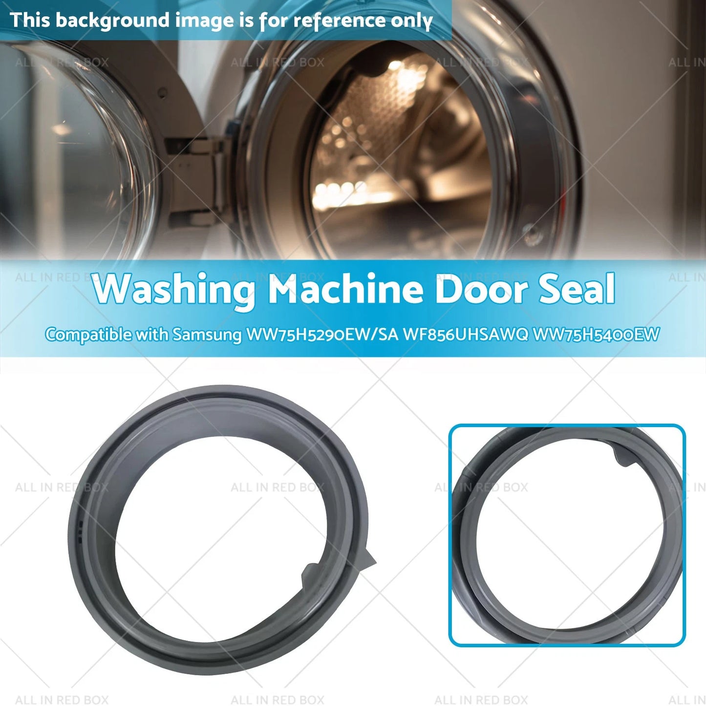 Washing Machine Door Seal for Samsung WW75H5290EW WW75H5400EW (2015-2020)