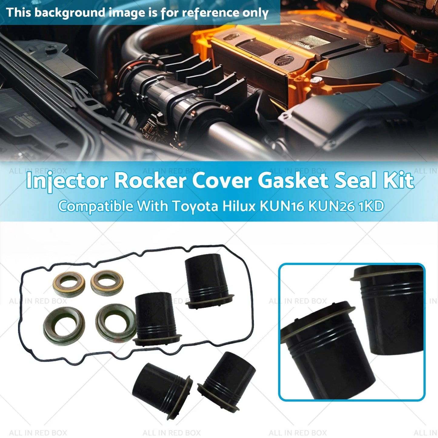 Injector Rocker Cover Gasket Seal for Toyota Hilux KUN16 KUN26 (2005-2015)