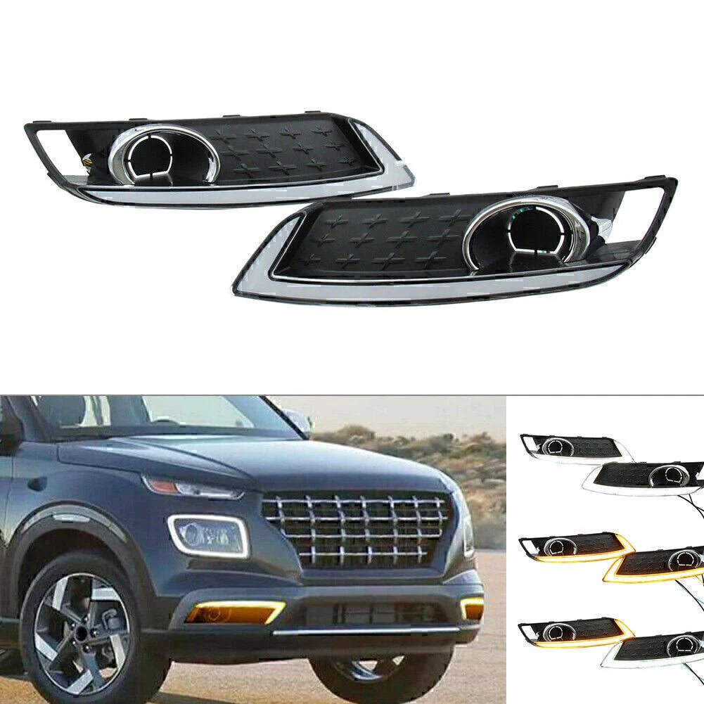 ABS Front LED Daytime Running Lights for Hyundai Venue (2020-2023)