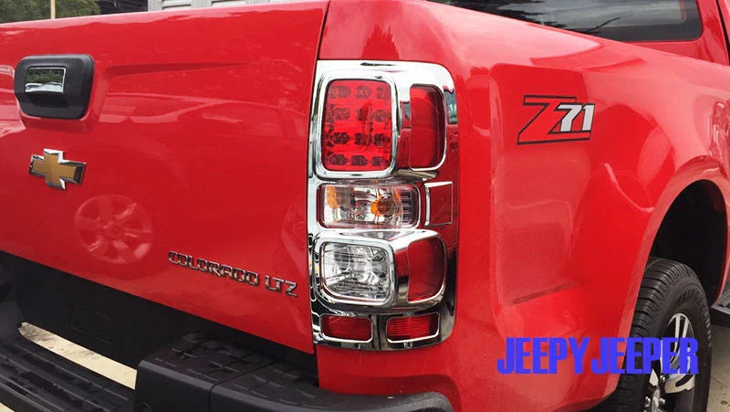 Chrome Headlight Tail Light Cover Trim for Chevy Holden Colorado (2016-2017)