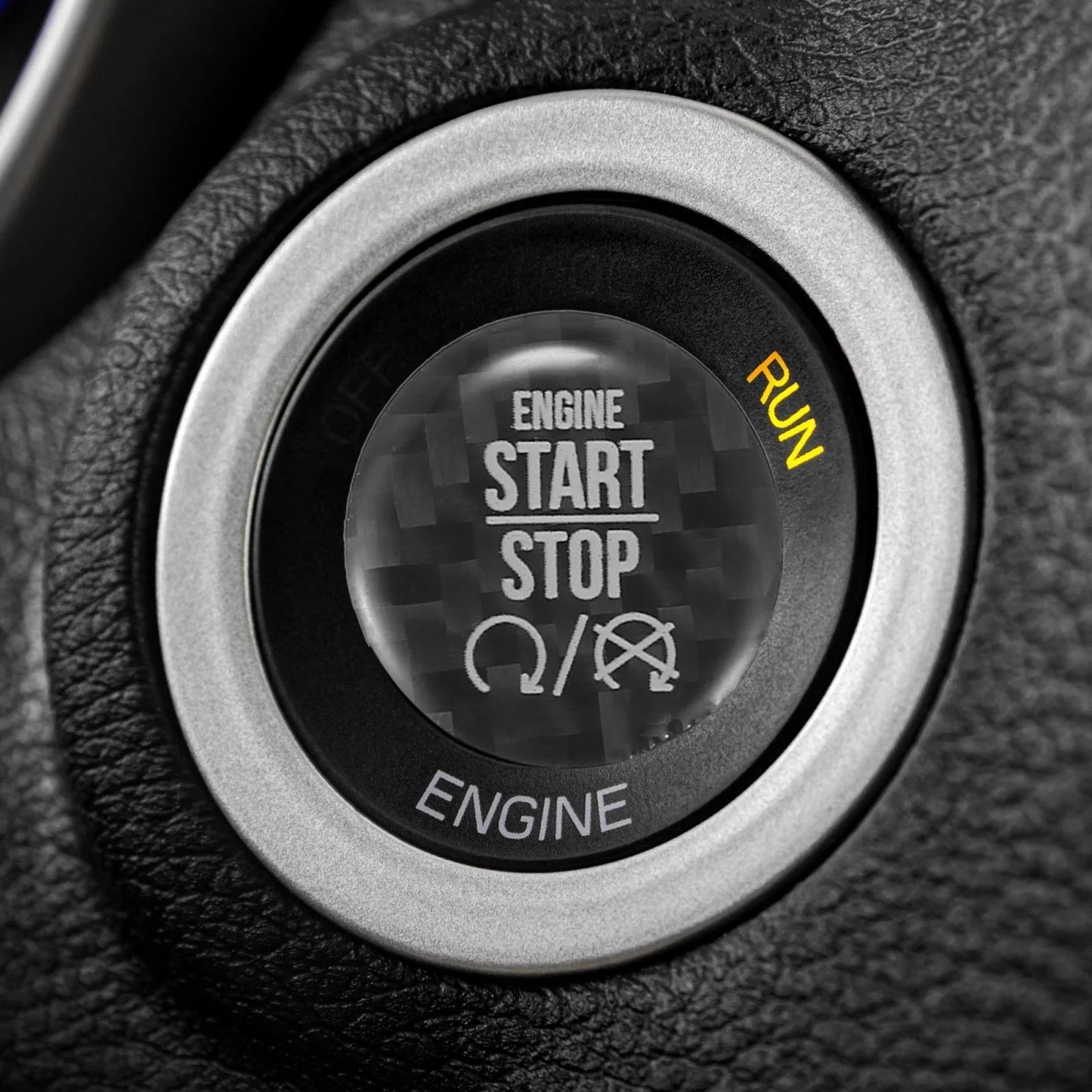 Black Engine Start Stop Button Cover for Dodge Charger Challenger (2015-2021)