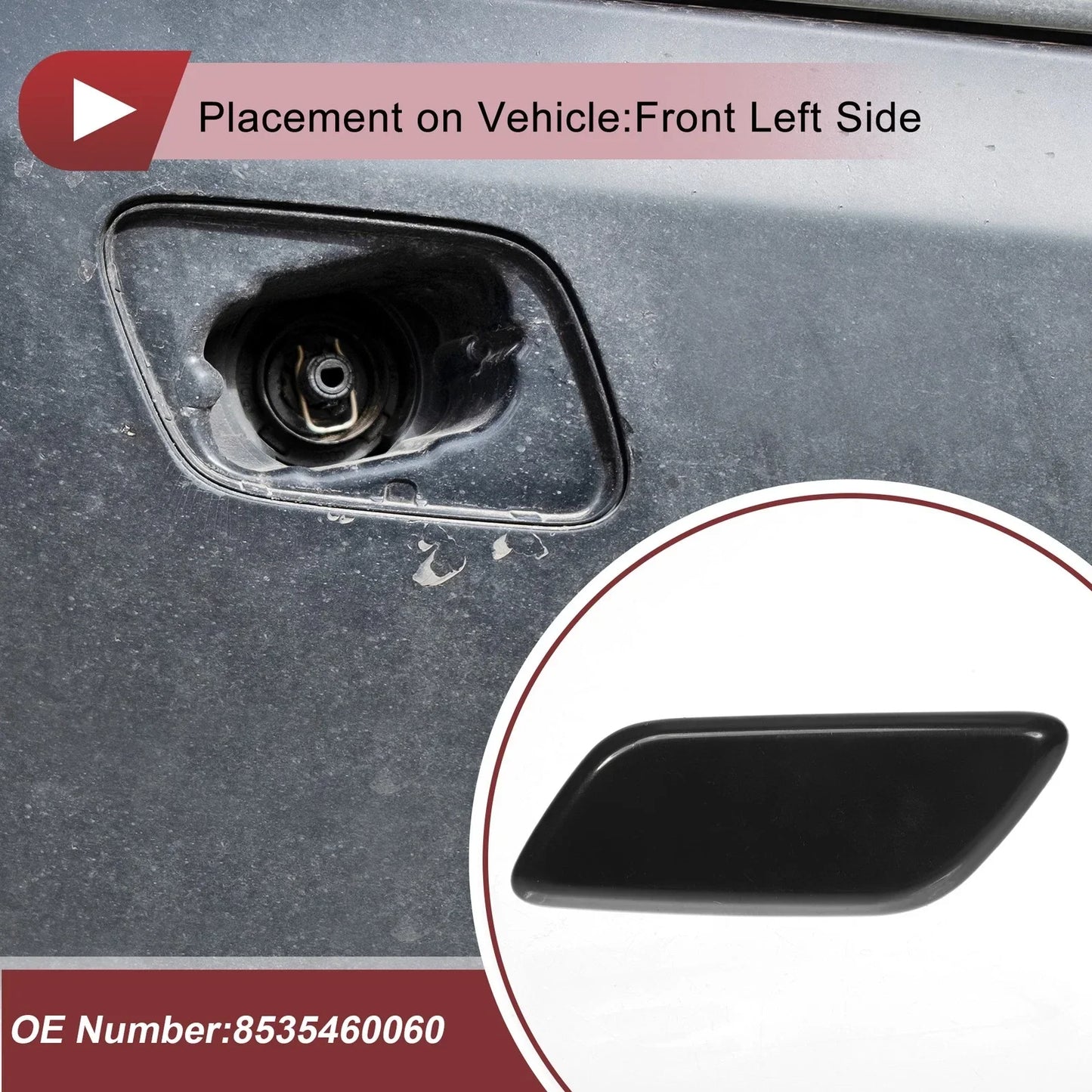 Front Left Washer Nozzle Cover for Lexus LX570 (2013-2015) Unpainted 1 x Cap