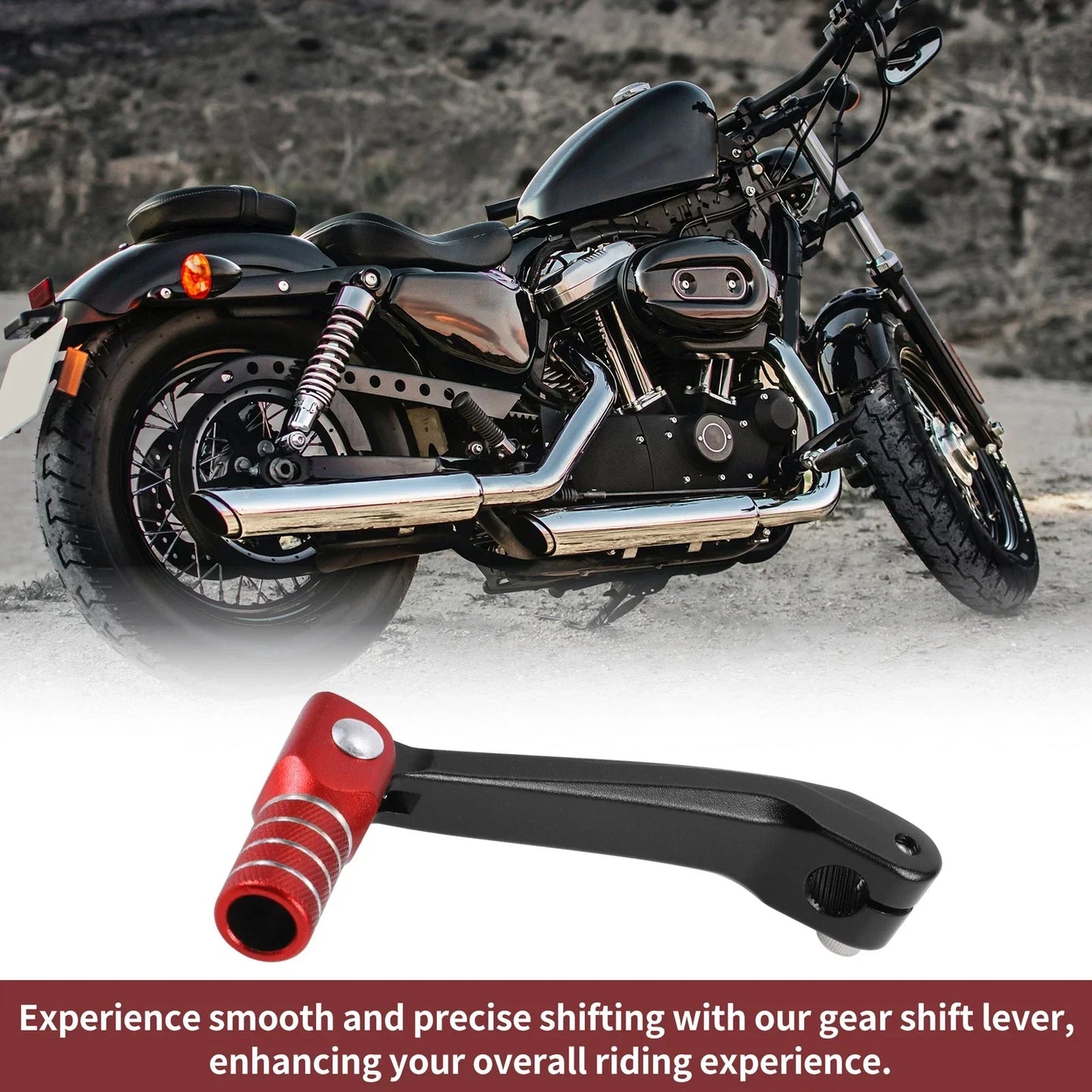 Folding Motorcycle Gear Shifter Lever for Honda CRF150F (2003-2017) Black Red