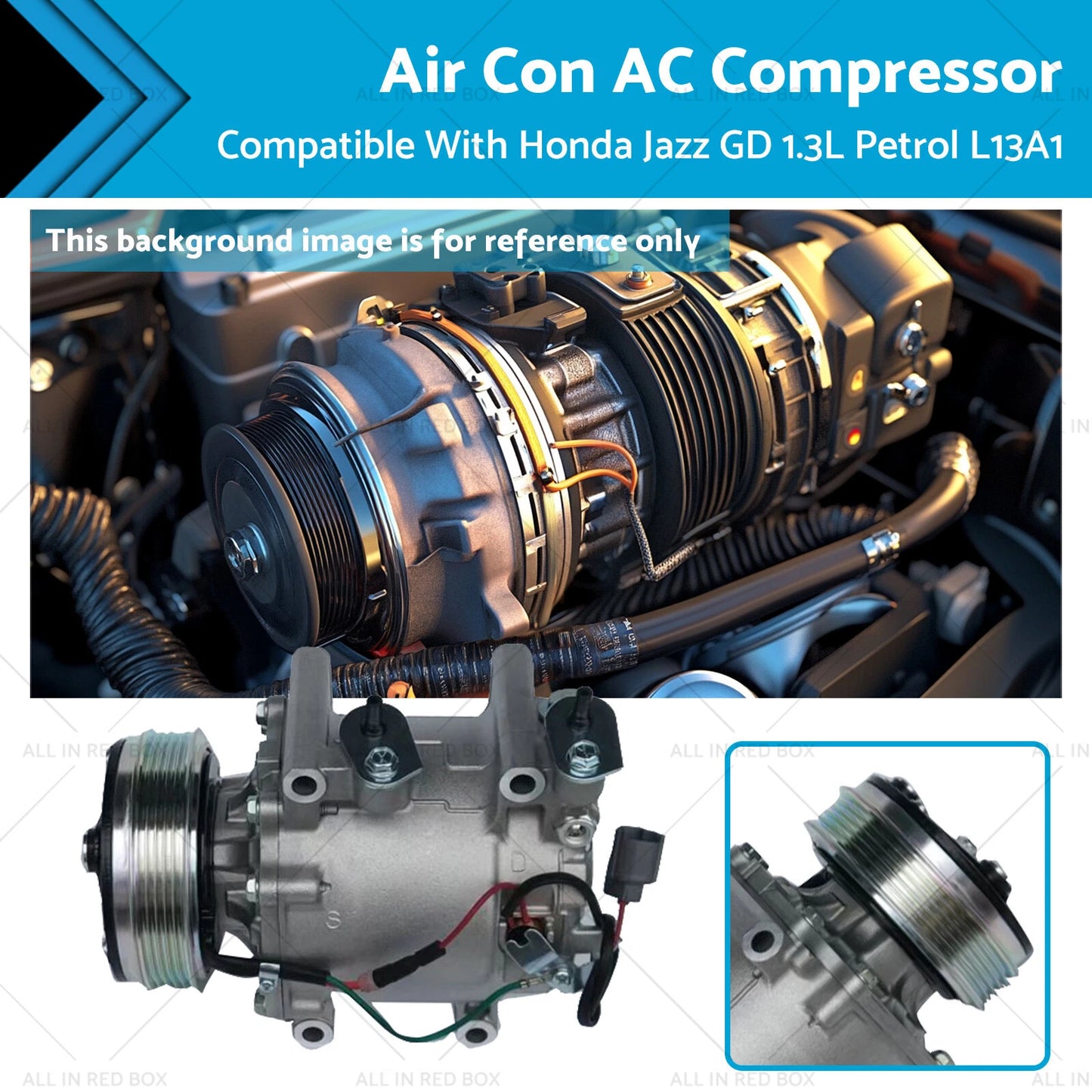 AC Compressor for Honda Jazz GD 1.3L Petrol L13A1 (2003-2008)