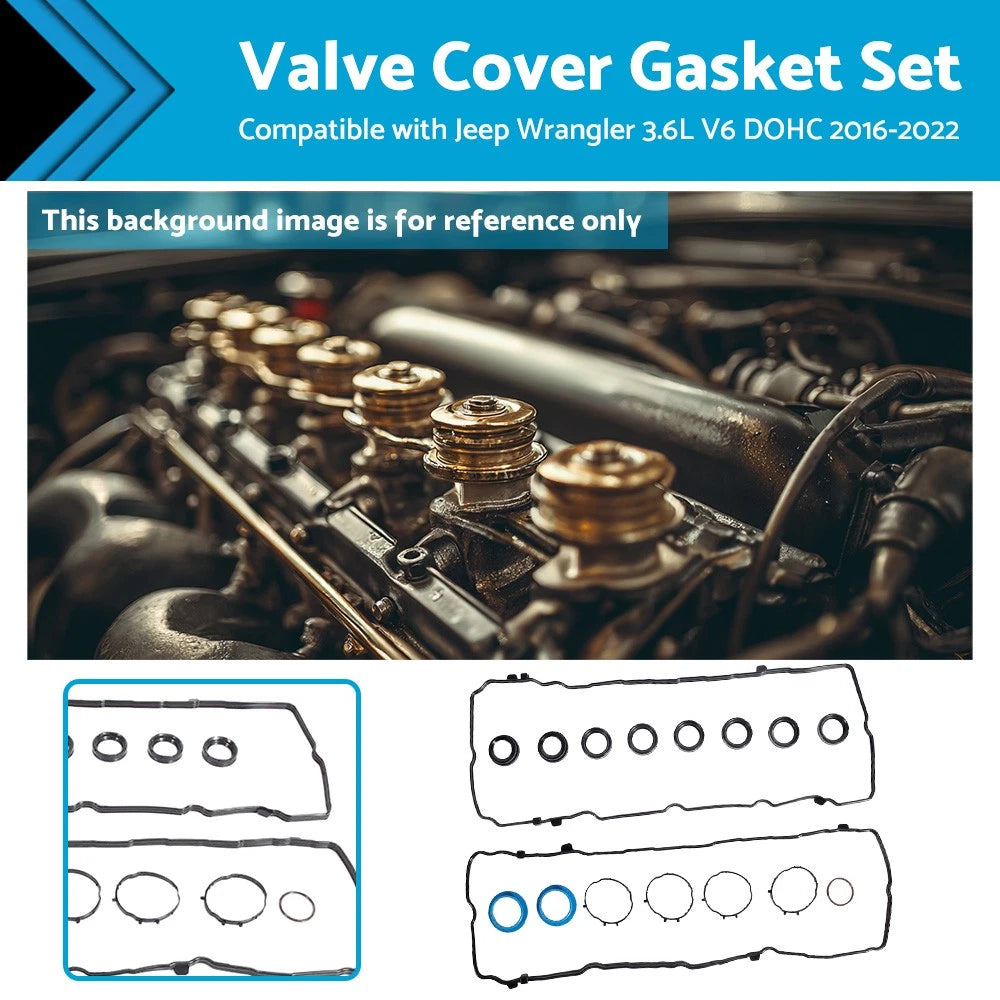 Valve Cover Gasket Set for Jeep Wrangler 3.6L V6 (2016-2022)
