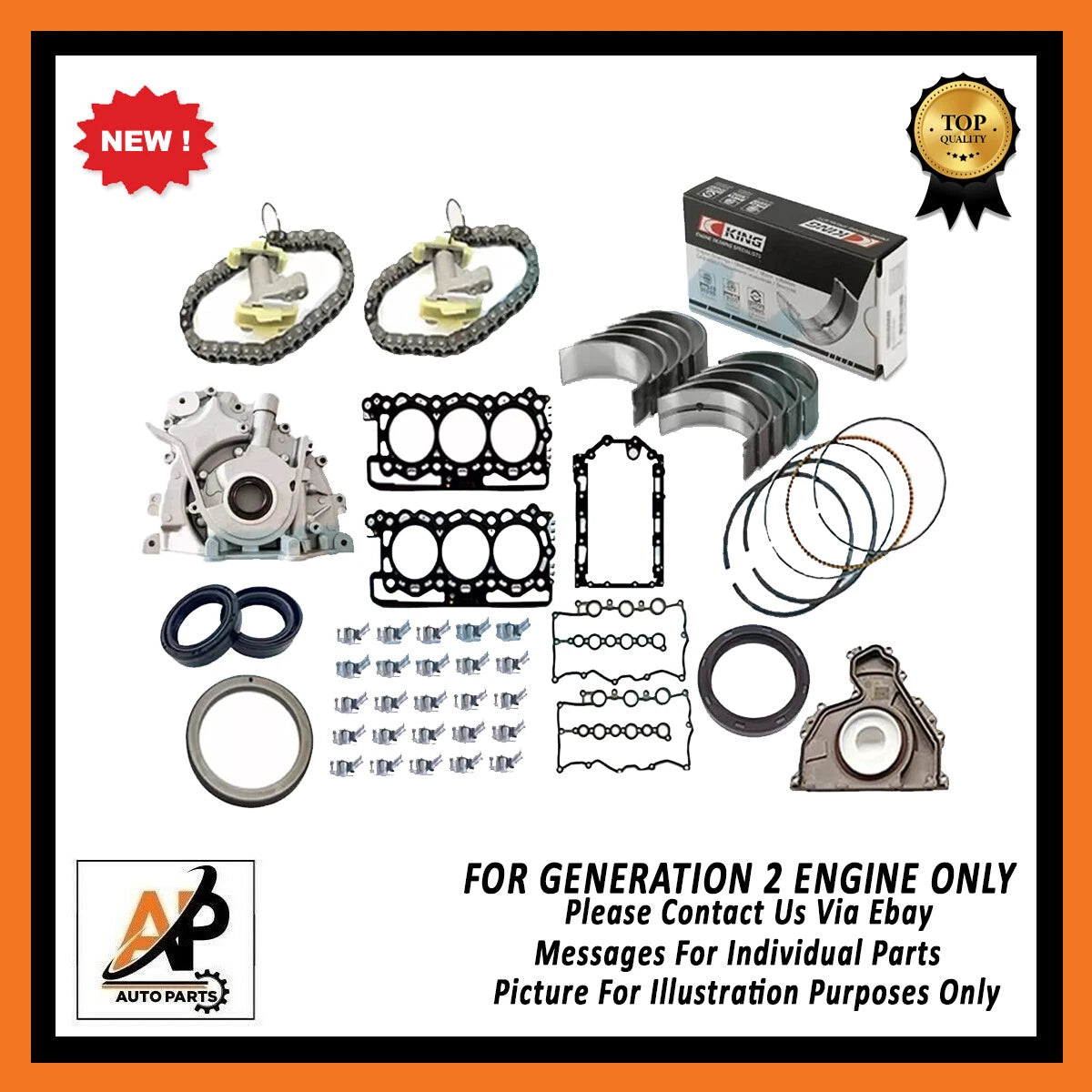 Engine Oil Pump Rebuild Parts Kit for Land Rover Range Rover 3.0 306DT (2003–2005)