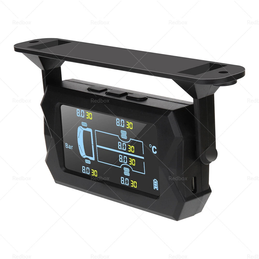6 x Wheel Sensors Solar Tyre Pressure Monitoring System for Caravan Truck Trailer