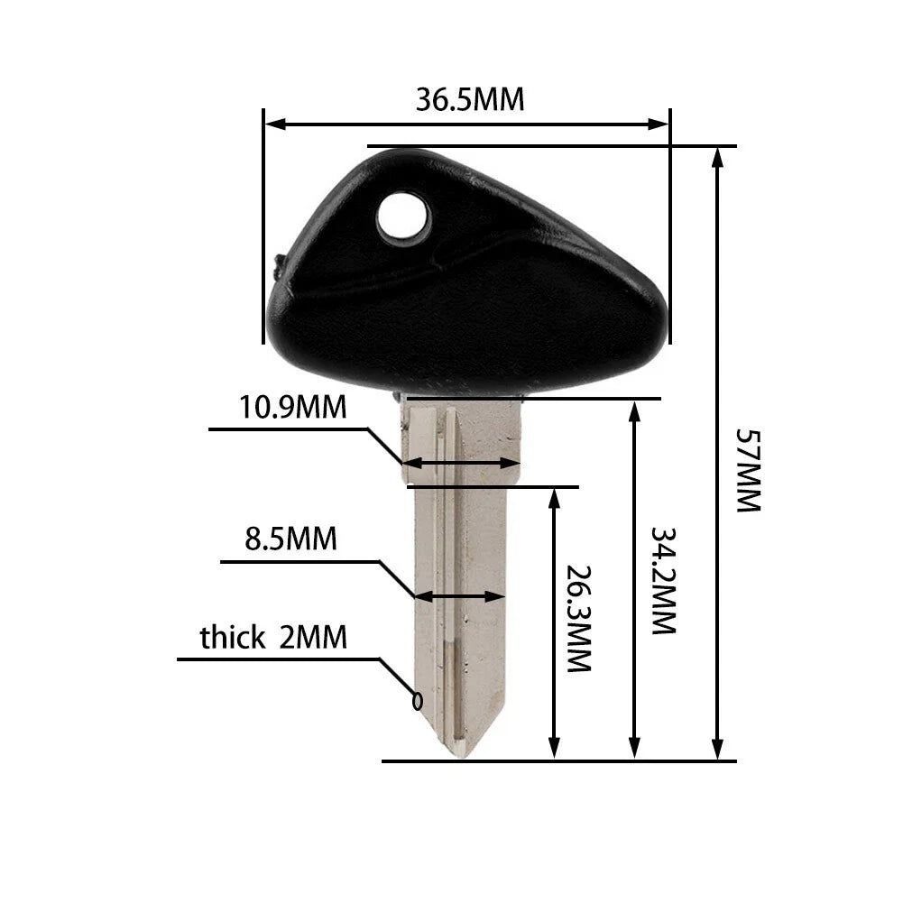 Black Uncut Blade Blank Key for BMW R1100RT R1150R R1150GS R1150RS R1150RT (1993-2006)