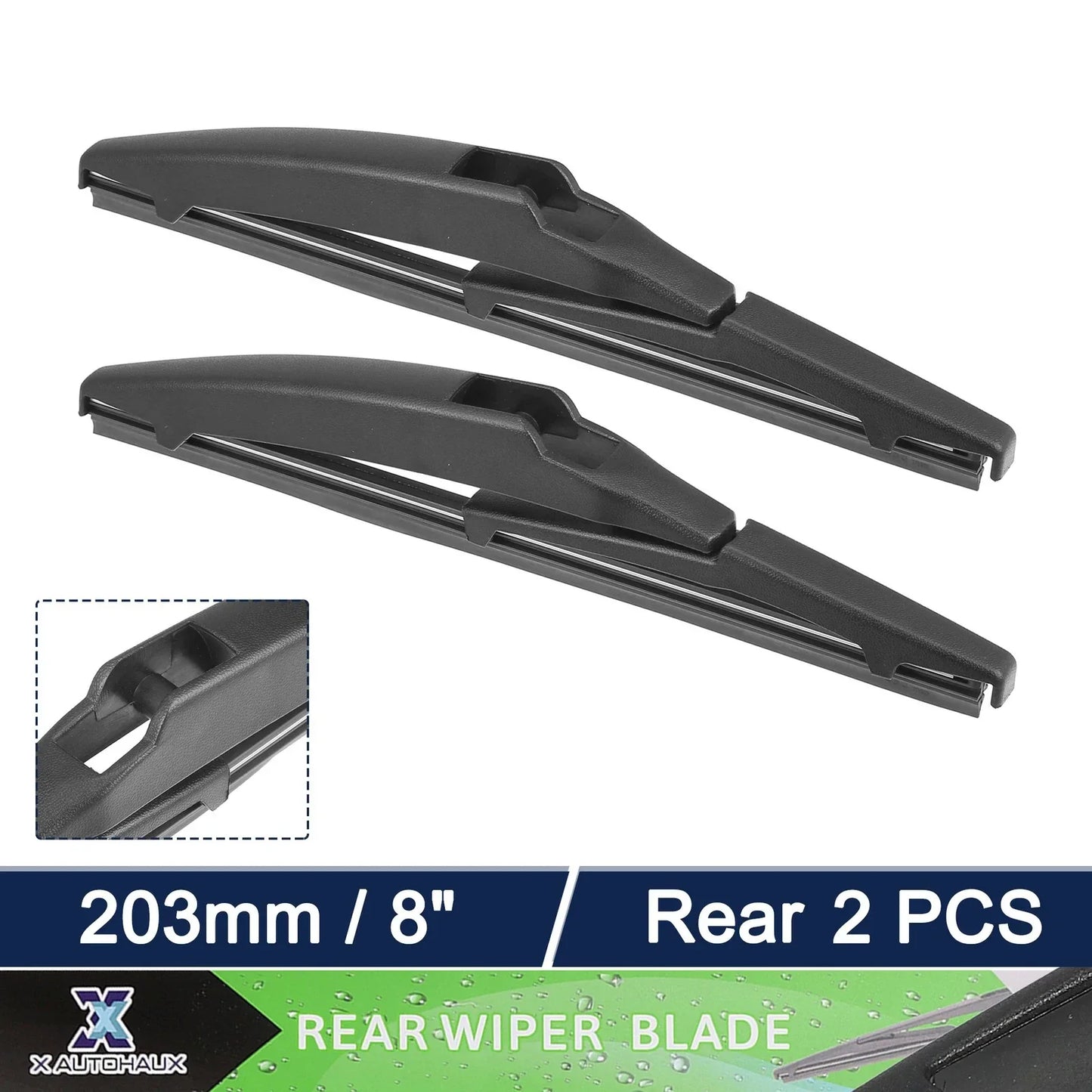 2 x Rear Windshield Wiper Blades for Lexus CT200h (2011-2017)