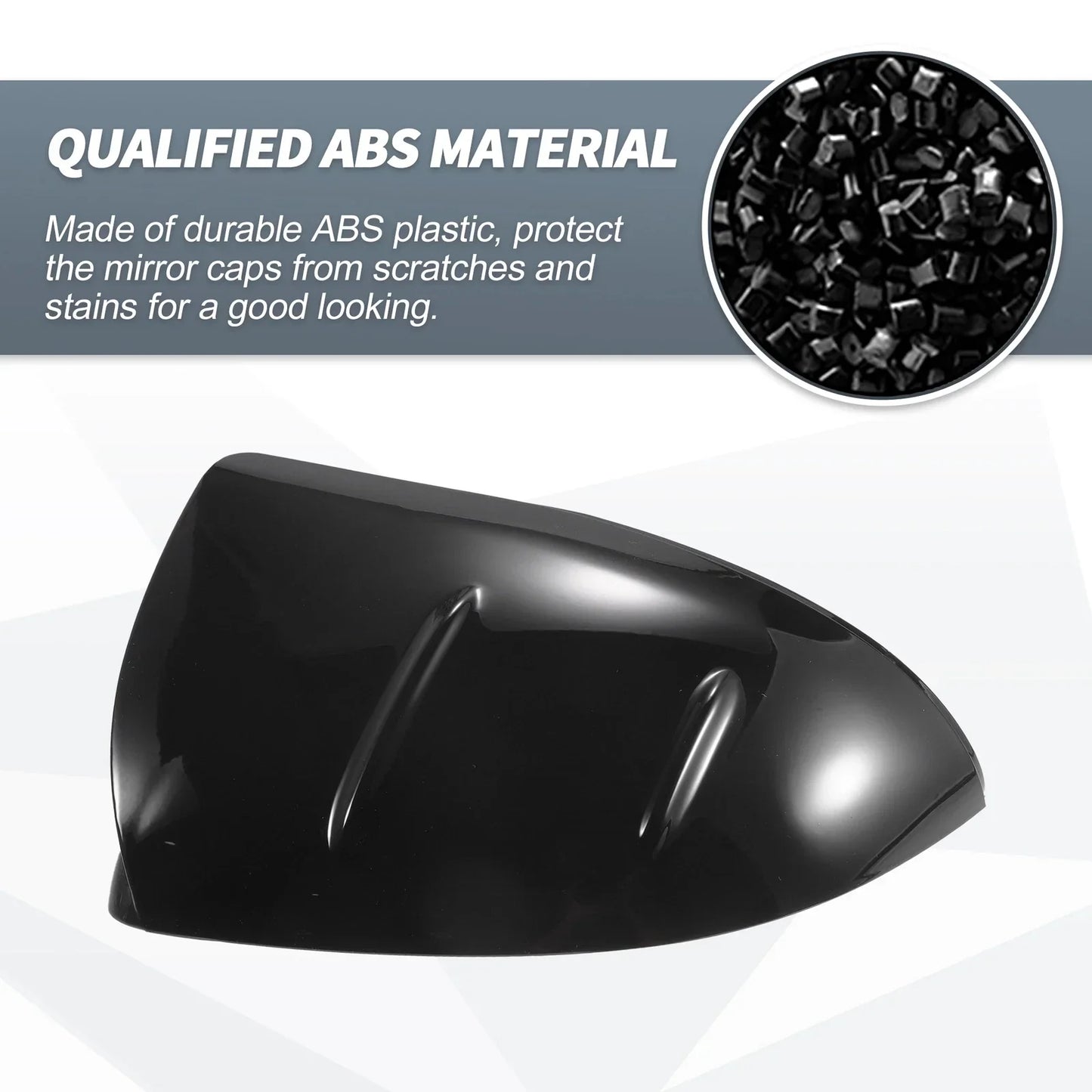 Gloss Black Rearview Mirror Cover Caps for Mercedes-Benz C S Class (2015-2023)