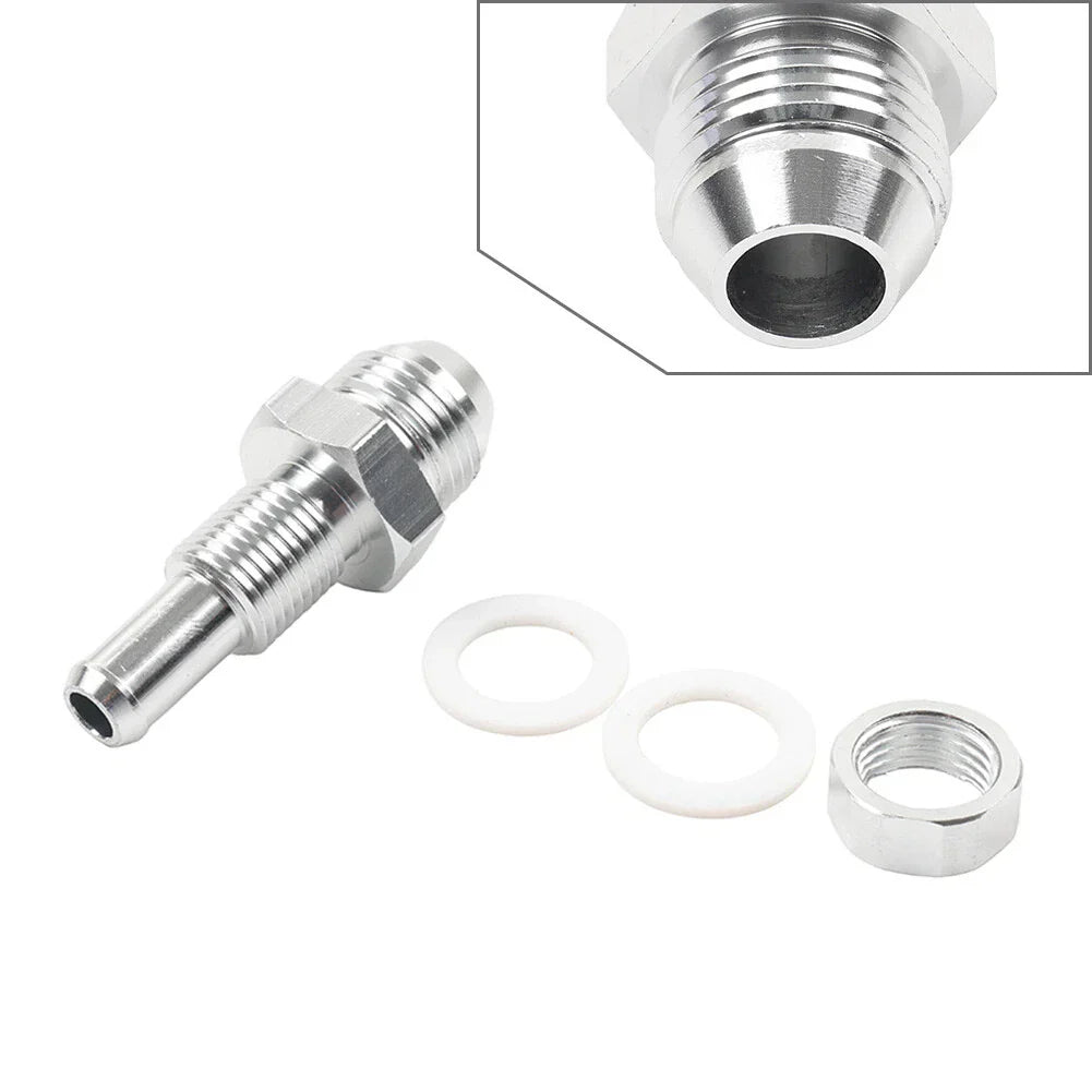 8AN Male Flare Bulkhead to 3/8" Hose Barb Fuel Tank Fitting for Universal (N/A)