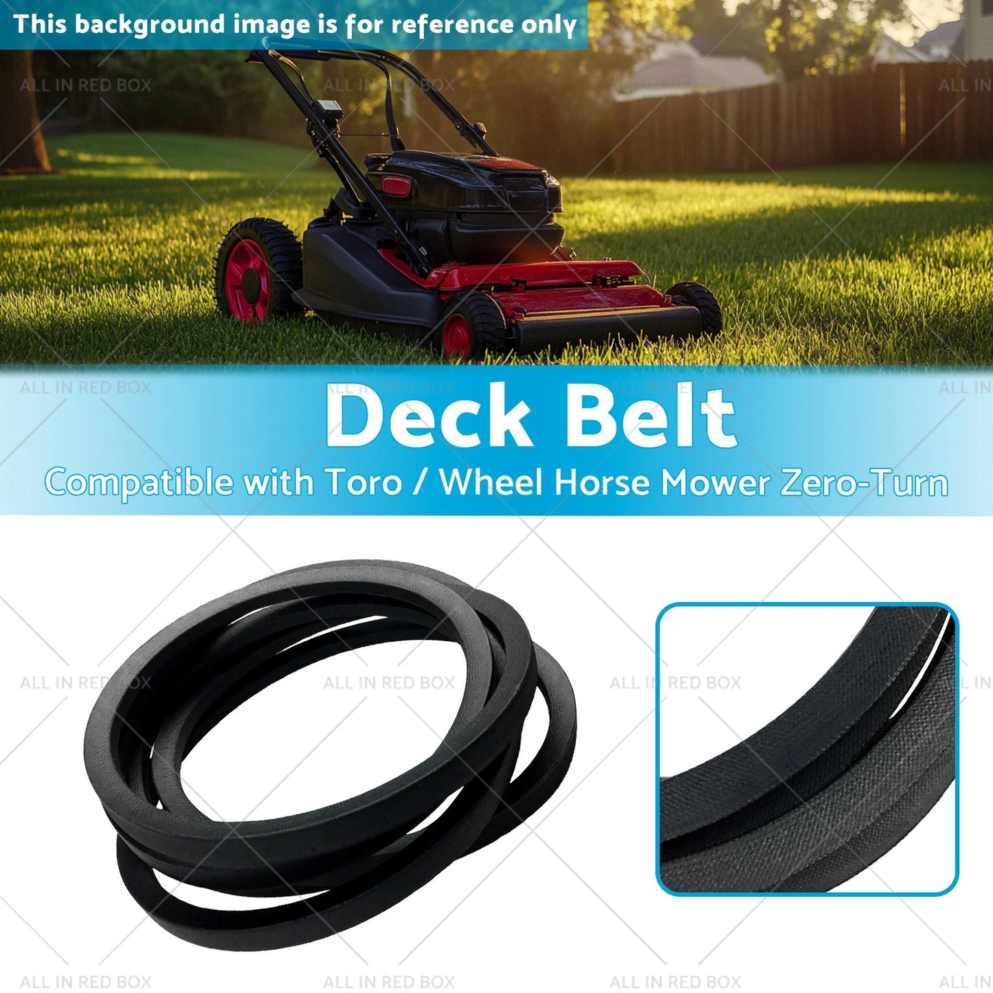 Deck Belt for Toro Wheel Horse Mower Zero-Turn (Fits 75213, 75303, 133-4372)