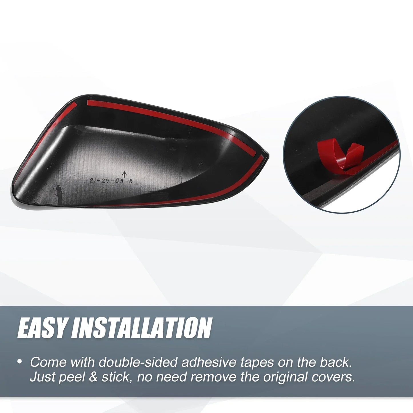 Gloss Black Rearview Mirror Cover Caps for Lexus RX (2023)