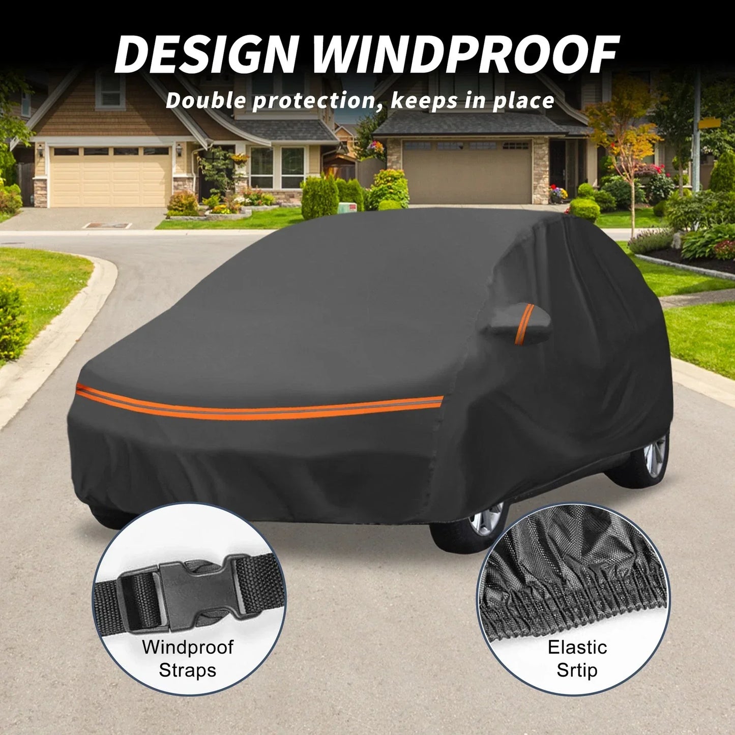 Waterproof PEVA Cotton Car Cover for Hyundai i10 (2013-2020) with Zipper