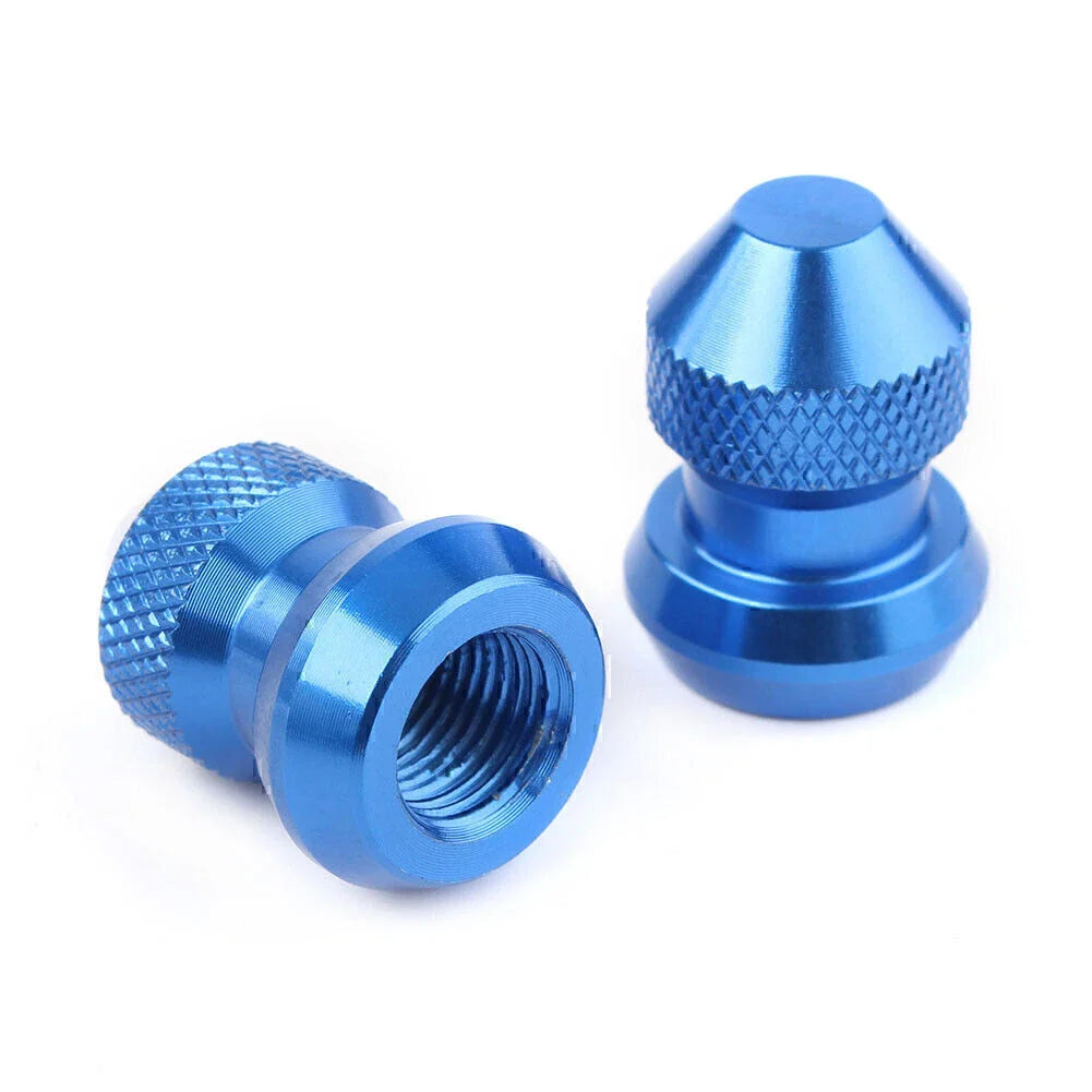 Blue Universal Tyre Air Valve Caps for Car Truck Motorcycle Bike