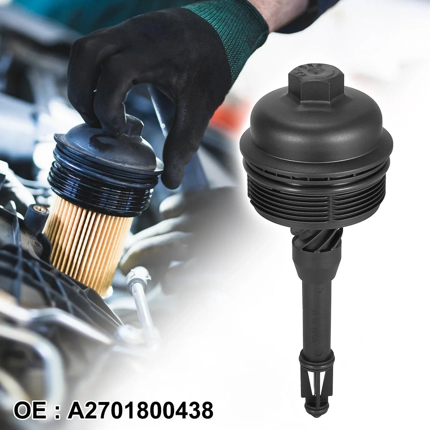 Oil Filter Cap Assembly for Mercedes-Benz B250 C300 E300 (2012-2019)