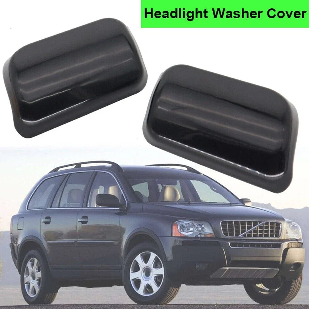 Headlight Washer Cap Cover Black ABS Plastic 1 Pair for Volvo XC90 (2002–2006)
