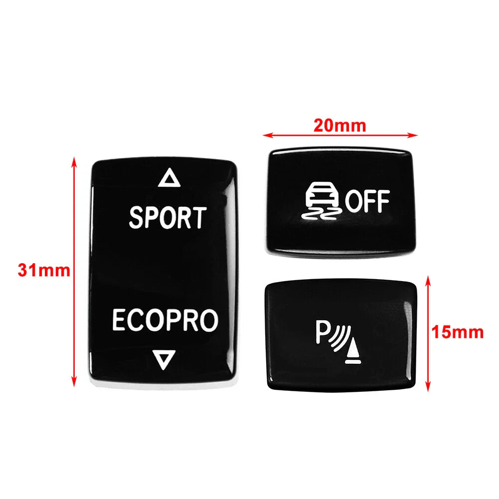 3 Pcs Gear Shift Button Trim for BMW F20 F21 F22 F23 F30 F31 F34 F32 F33 F36