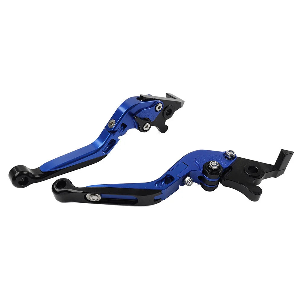CNC Blue Extendable Brake Clutch Levers for Kawasaki ZX636R ZX6RR (2005-2006)