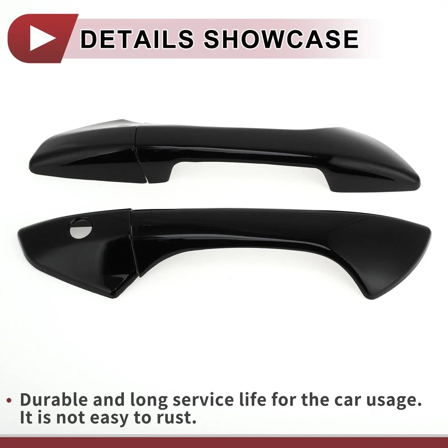 Car Door Handle Cover Set for Honda Accord (2008-2012) - Gloss Black ABS