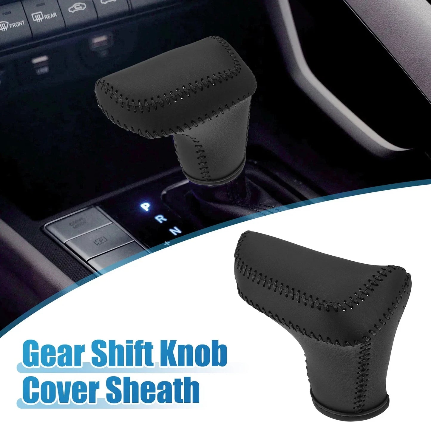 Automatic Gear Shift Knob Cover for Hyundai Elantra 2021-2023 Black