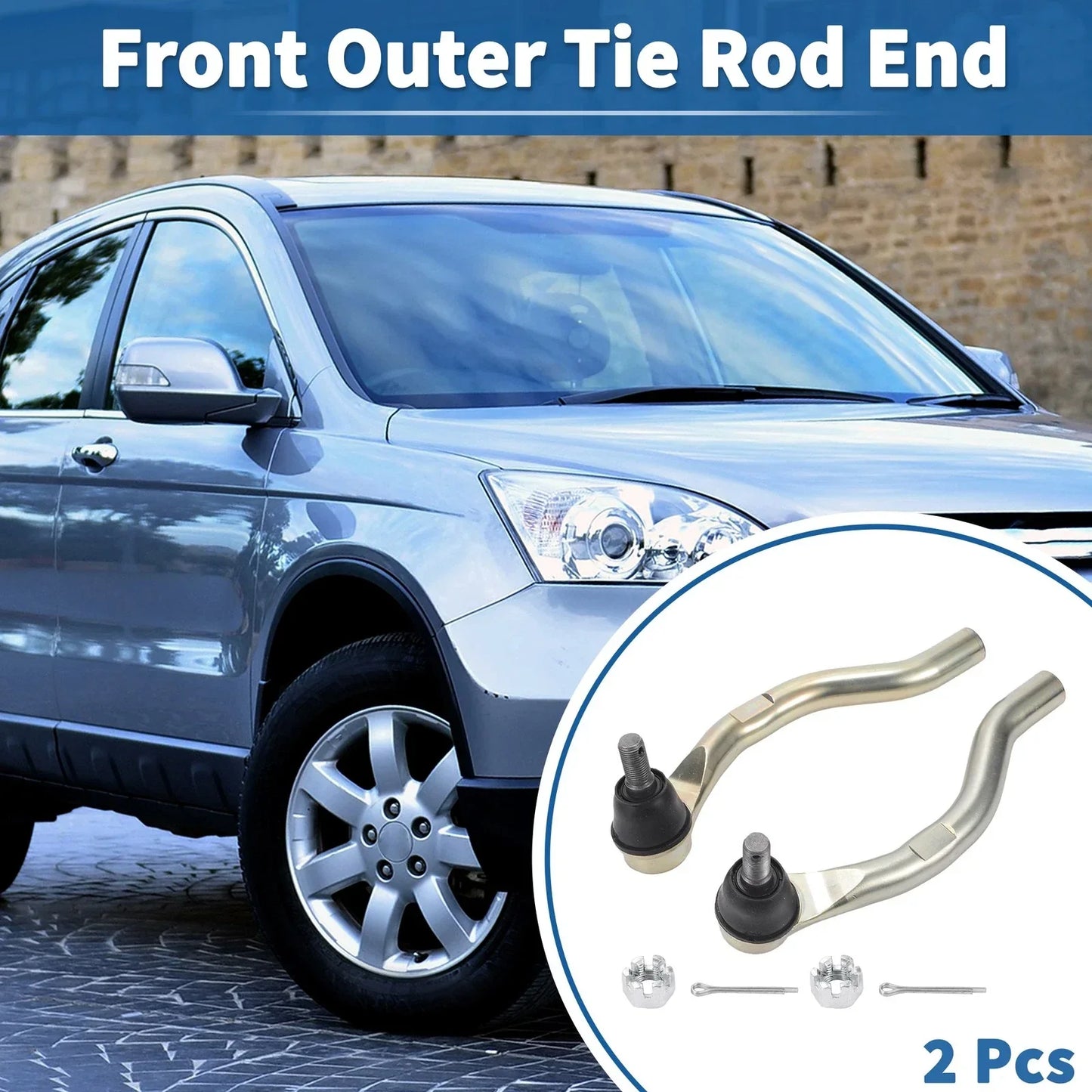 2 x Front Outer Tie Rod Ends for Acura ILX (2013-2017)
