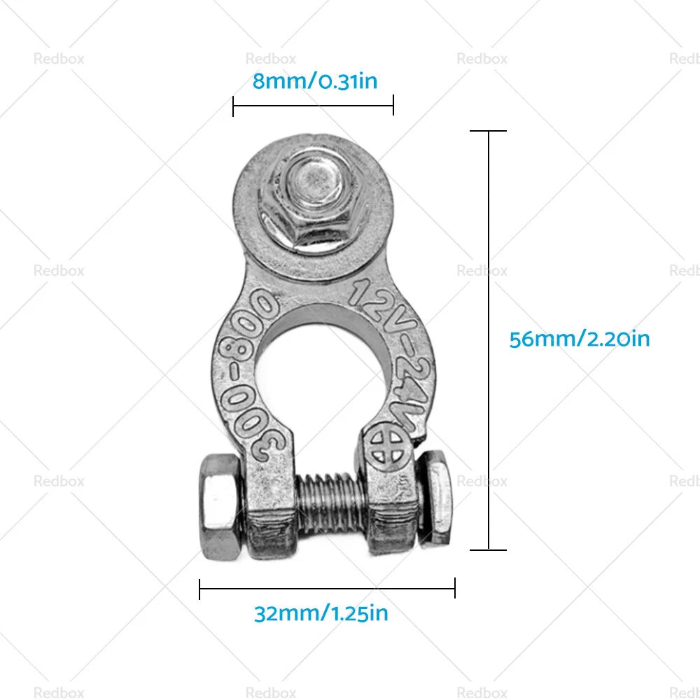 8 x DC 12V-24V Car Battery Terminals Connectors Clamp Clips