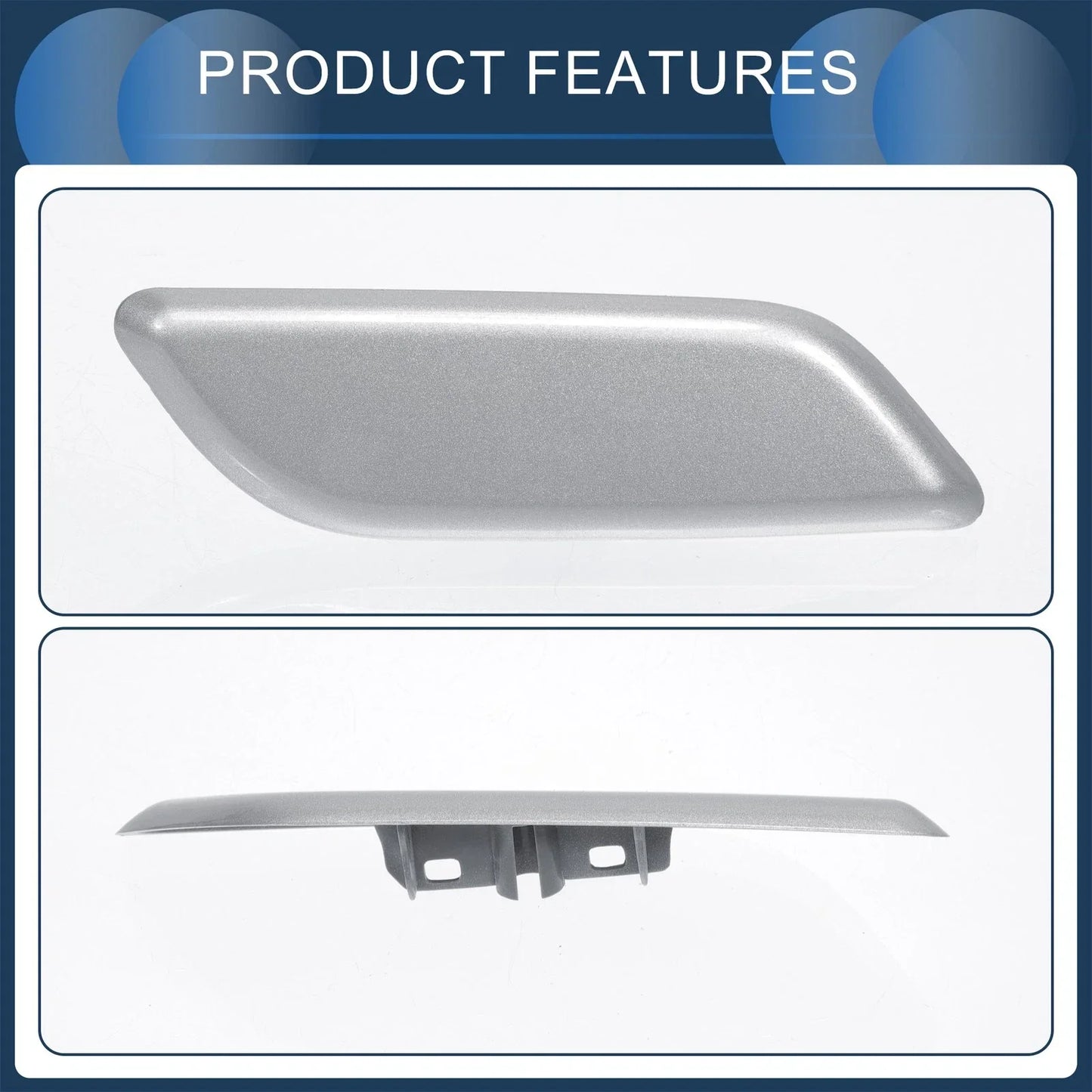Front Right Washer Nozzle Cover for Honda Accord VIII 2011-2013 Silver Tone