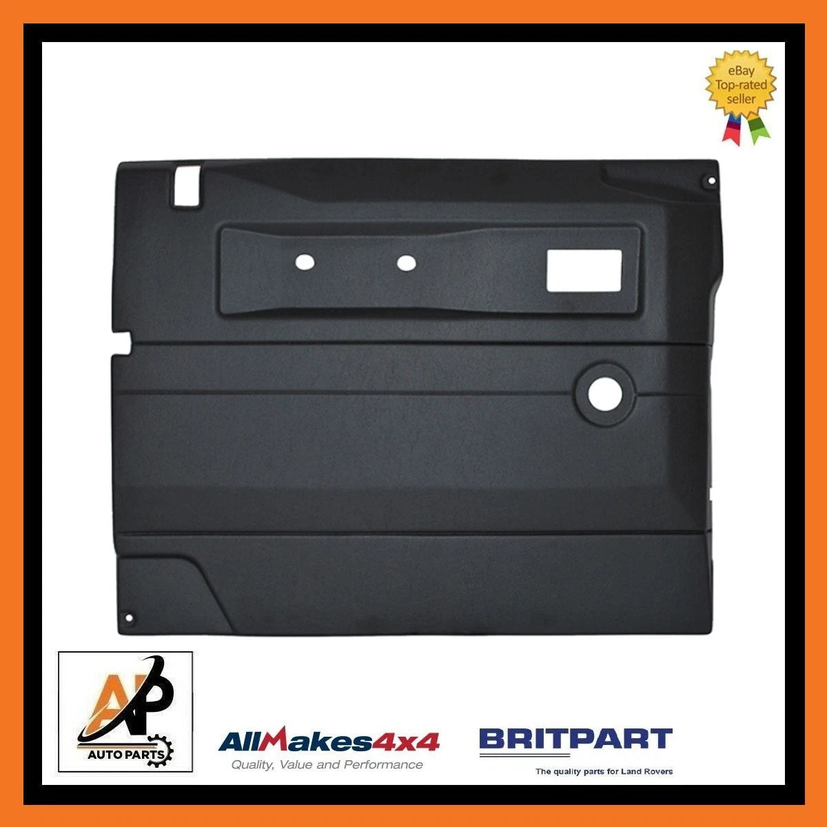 Front Door Card Left Hand Black Push Button Door Handles for Defender (90–110)