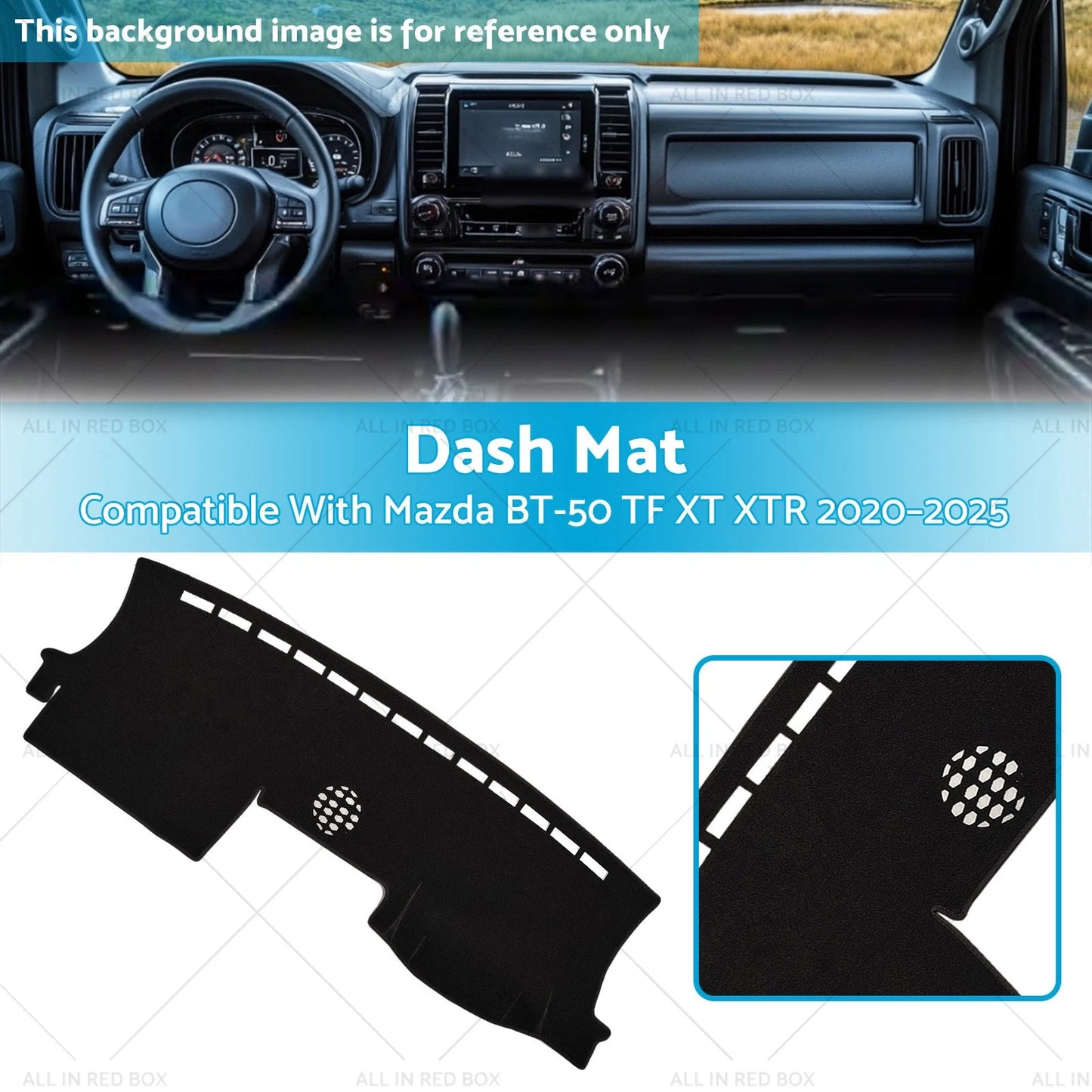 Dash Mat for Mazda BT-50 2020-2024 Dual Cab & Single Cab