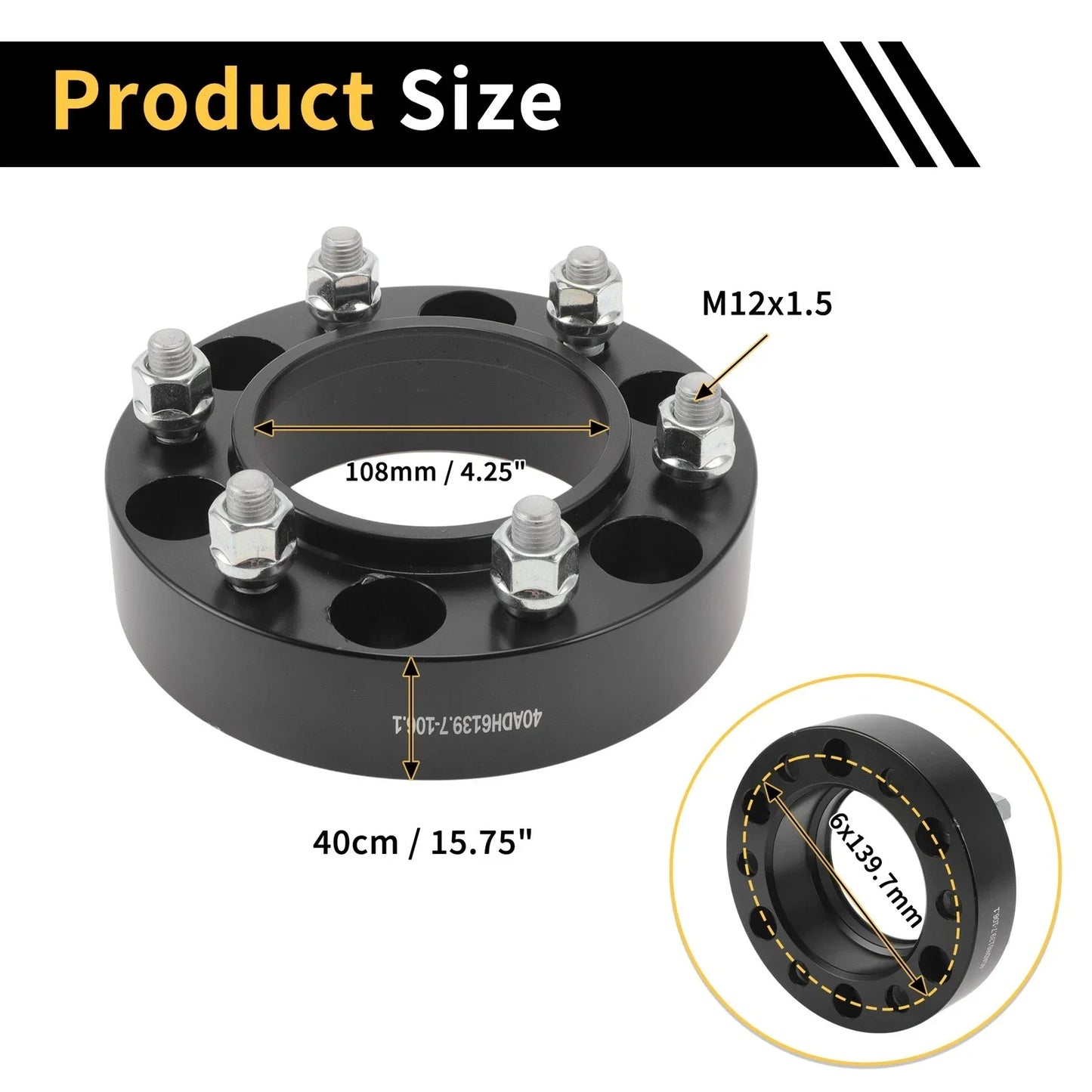 6x139.7mm Wheel Spacers 2 Pcs for Toyota Land Cruiser (1980-1997)