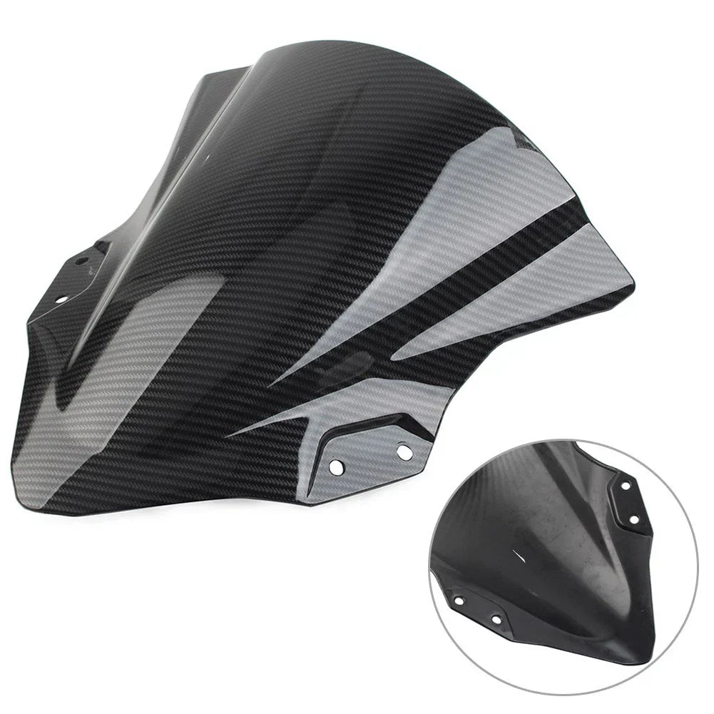 Windshield Shield ABS for Kawasaki Ninja 250 400 (2018-2022) Carbon Fiber Black