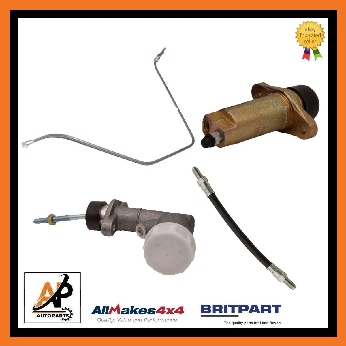 Clutch Master Slave Cylinder Kit With Hoses for Land Rover Series 3 (1971–1983)
