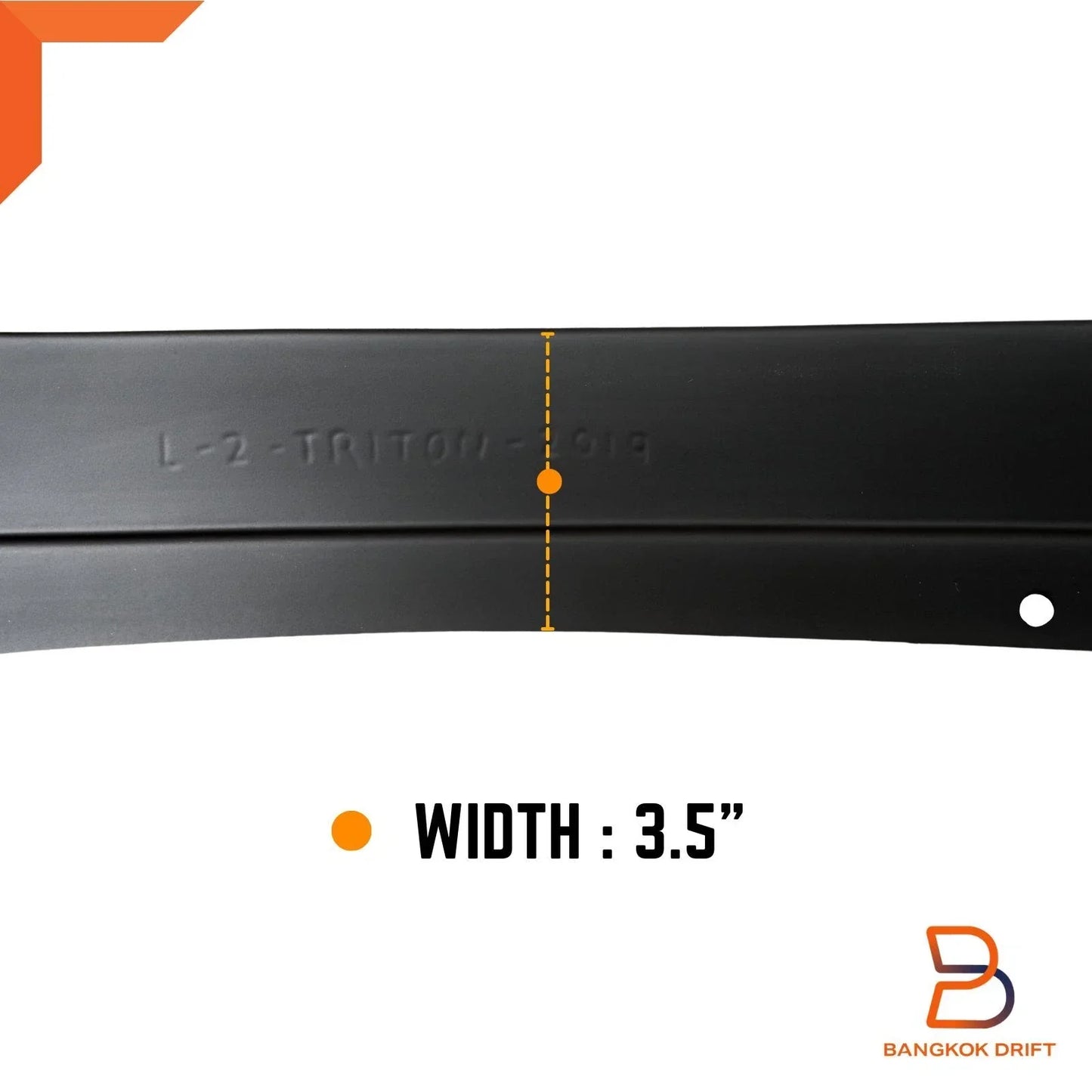 3" Matte Black Slim Fender Flares for Mitsubishi Triton L200 (2019-2023)